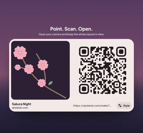 The flat, print-ready RSVP QR code on a card